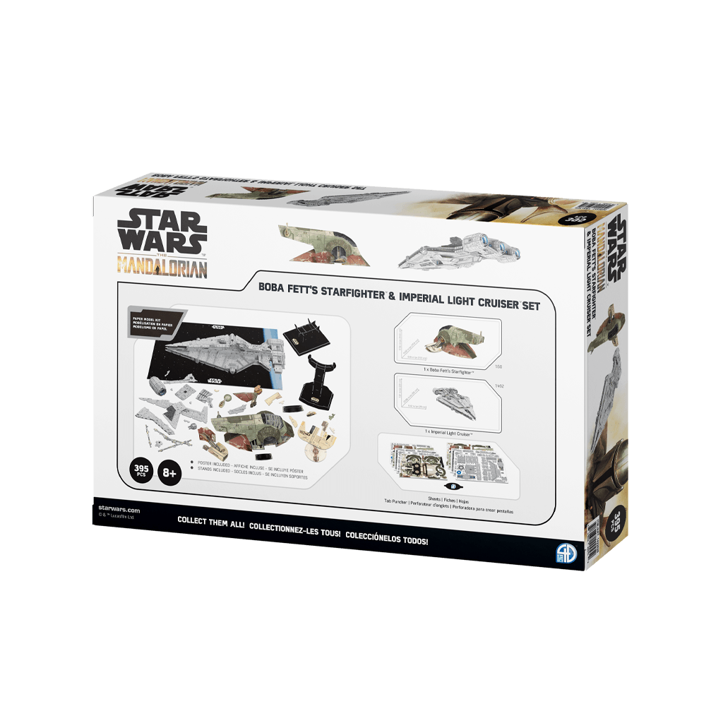 The Mandalorian Boba Fett's Starfighter & Imperial Light Cruiser Set4D Puzzle | 4D Cityscape4D Puzz