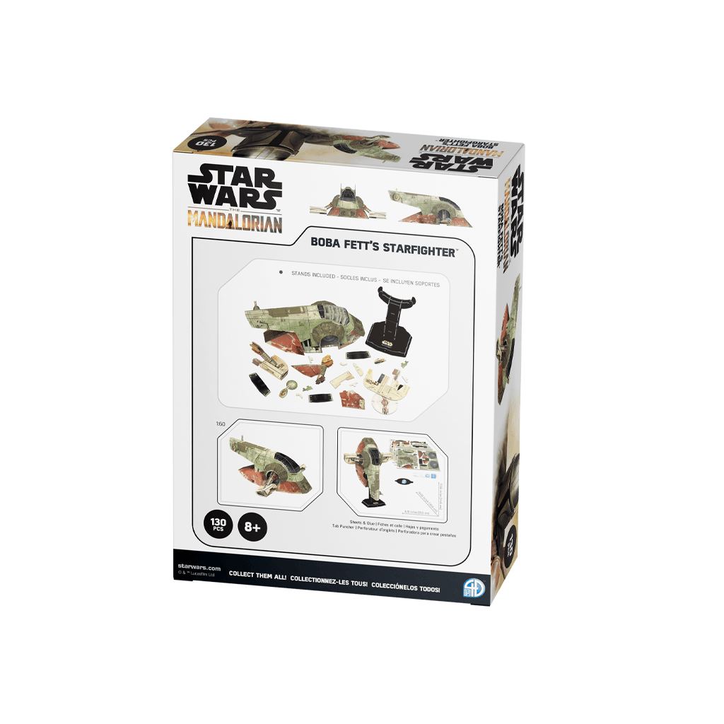 The Mandalorian Boba Fett's Starfighter Paper Model Kit4D Puzzle | 4D Cityscape4D Puzz