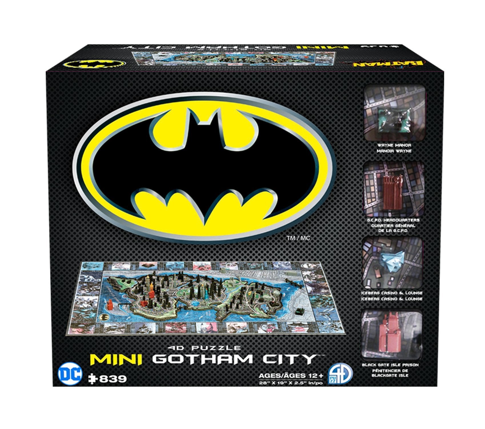 4D Mini Batman Gotham City Puzzle (839 pcs) - 4DPuzz - 4DPuzz
