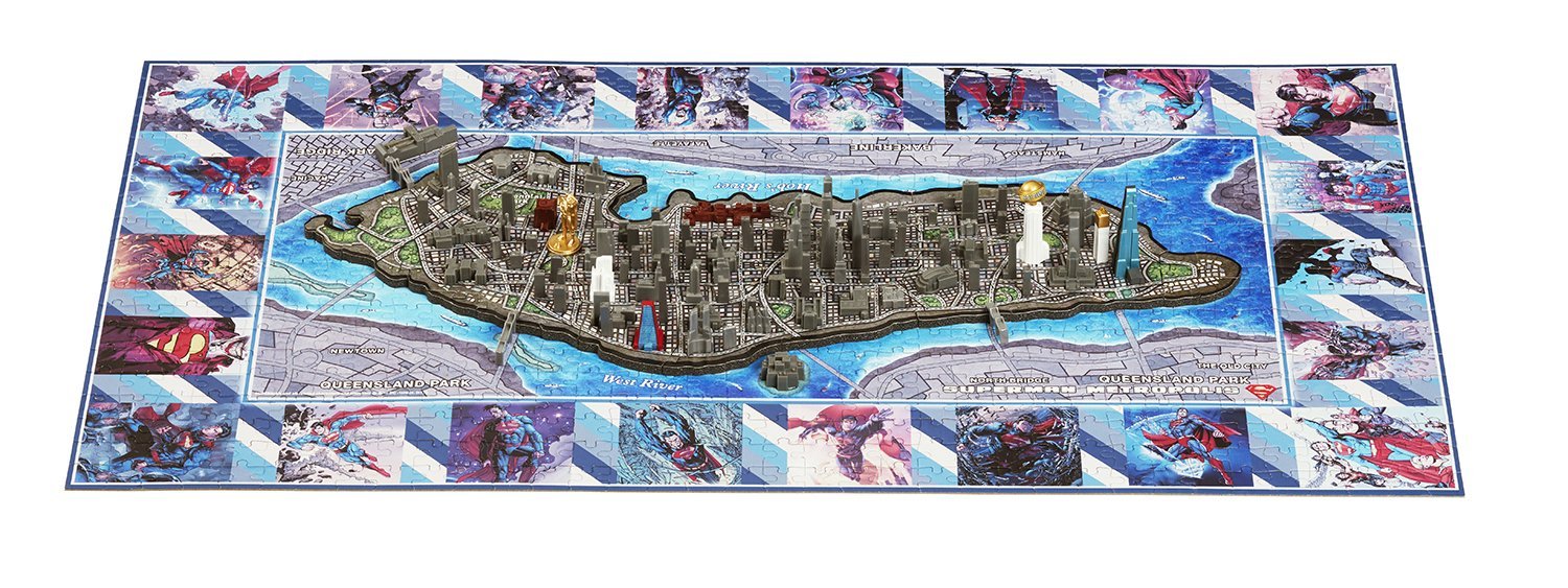 4D Mini Superman Metropolis City Puzzle (833 pcs) - 4DPuzz - 4DPuzz
