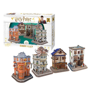 Harry Potter Diagon Alley Paper Model Kit - 4D Puzzle | 4D Cityscape | Collectible Puzzles - 4DPuzz