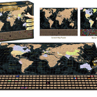 Scratch OFF Travel Puzzle : World Map - 4DPuzz - 4DPuzz