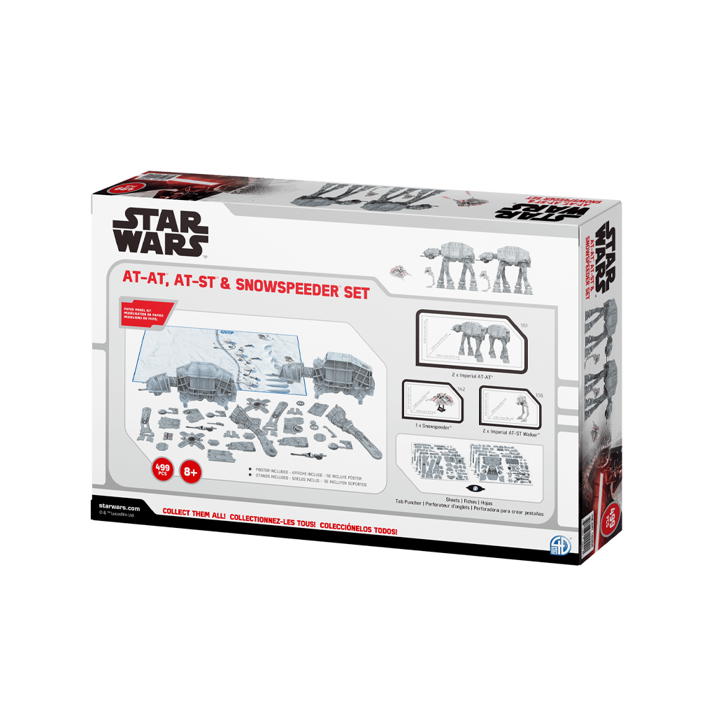Star Wars AT-AT, AT-ST, Snowspeeder Set4D Puzzle | 4D Cityscape4D Puzz

