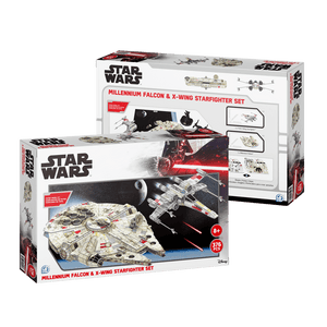 Star Wars Millennium Falcon and X-Wing Star Fighter Set4D Puzzle | 4D Cityscape4D Puzz