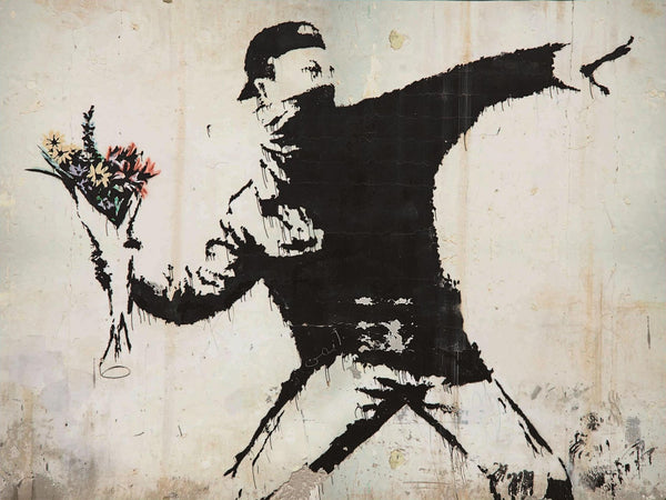 Banksy Puzzle - Urban Art Graffiti - Flower Thrower - 4D Puzzle | 4D Cityscape - 4DPuzz
