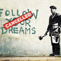 Banksy Puzzle - Urban Art Graffiti - Follow Your Dreams (Cancelled) - 4D Puzzle | 4D Cityscape - 4DPuzz